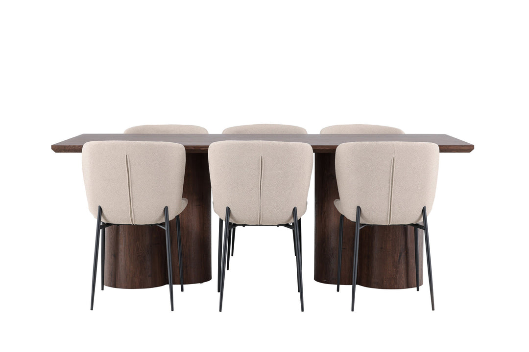 Venture Home Olivia Dining Table with Modesto Dining Chair