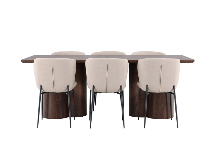 Venture Home Olivia Dining Table with Modesto Dining Chair
