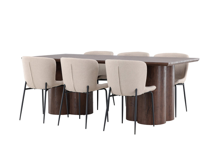 Venture Home Olivia Dining Table with Modesto Dining Chair