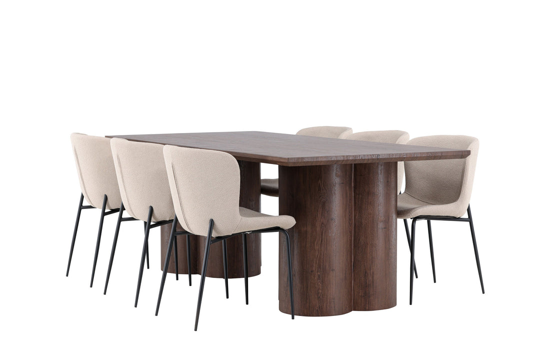 Venture Home Olivia Dining Table with Modesto Dining Chair