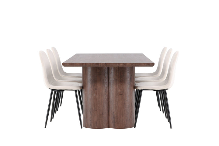 Venture Home Olivia Dining Table with Polar Dining Chair