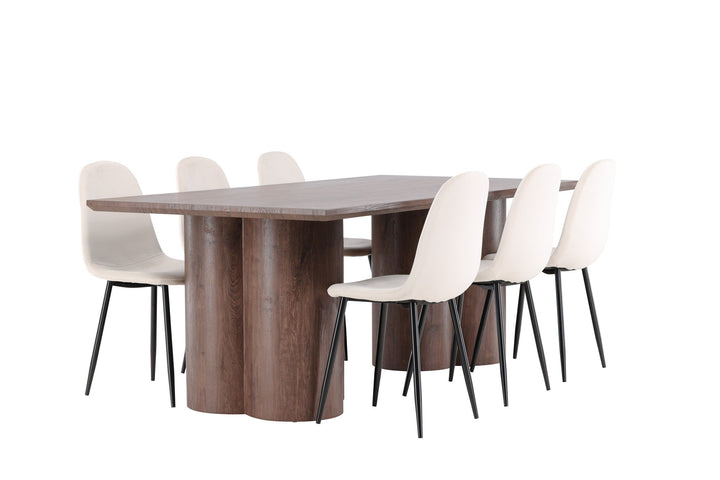 Venture Home Olivia Dining Table with Polar Dining Chair