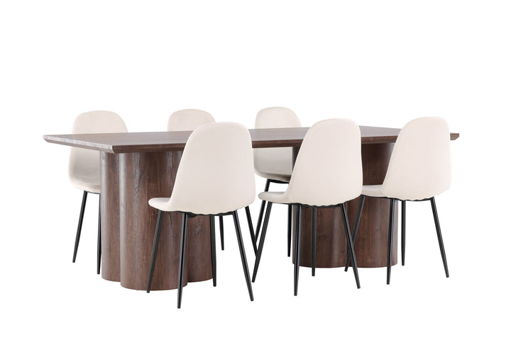 Venture Home Olivia Dining Table with Polar Dining Chair