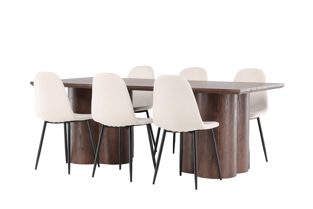 Venture Home Olivia Dining Table with Polar Dining Chair