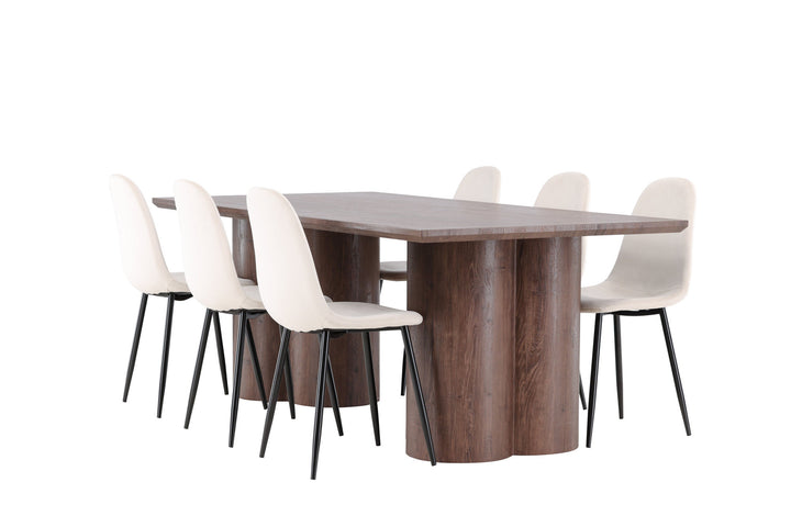 Venture Home Olivia Dining Table with Polar Dining Chair