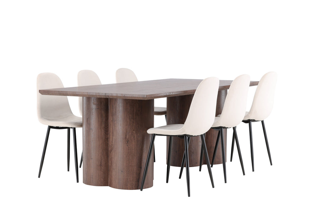 Venture Home Olivia Dining Table with Polar Dining Chair