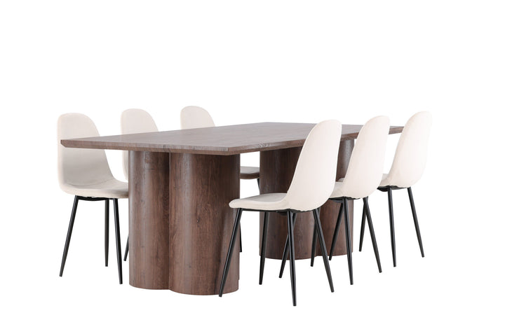 Venture Home Olivia Dining Table with Polar Dining Chair