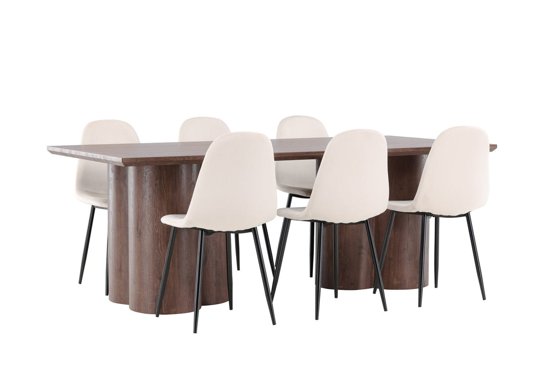 Venture Home Olivia Dining Table with Polar Dining Chair
