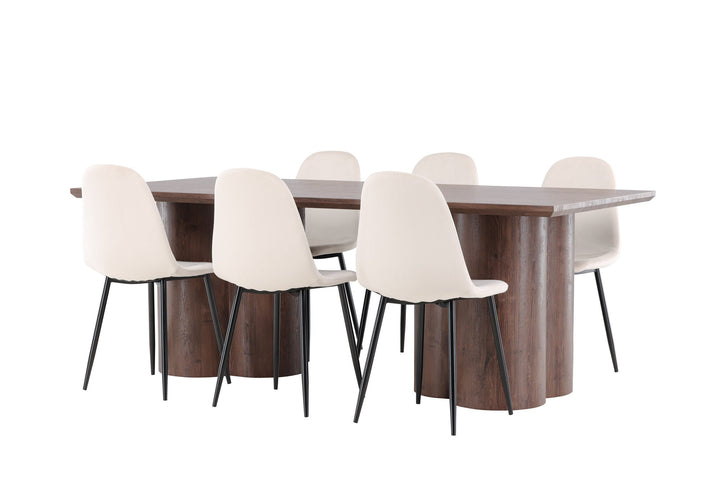 Venture Home Olivia Dining Table with Polar Dining Chair