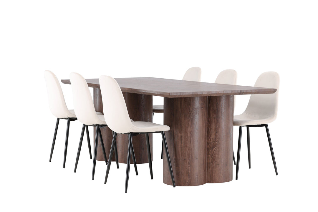 Venture Home Olivia Dining Table with Polar Dining Chair