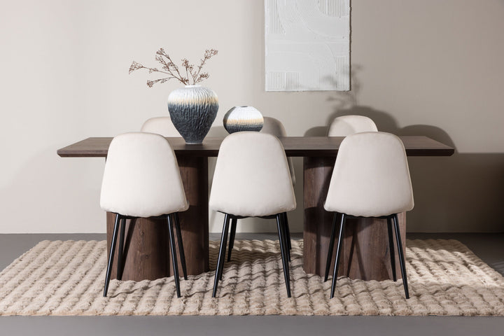 Venture Home Olivia Dining Table with Polar Dining Chair