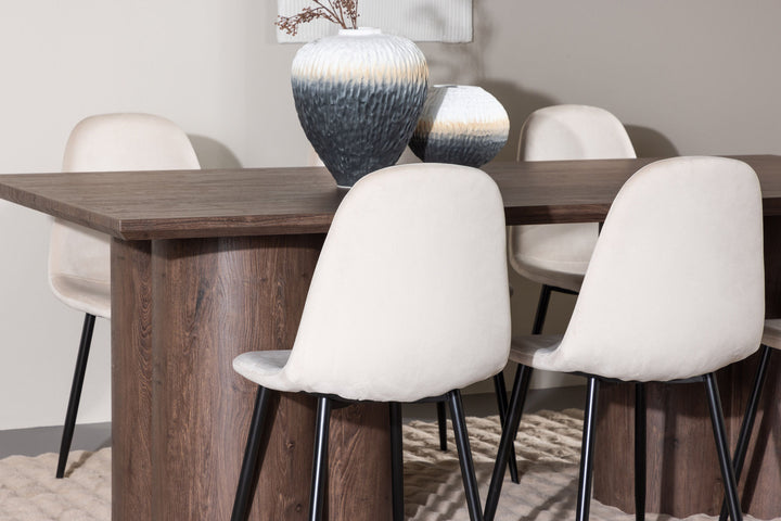 Venture Home Olivia Dining Table with Polar Dining Chair