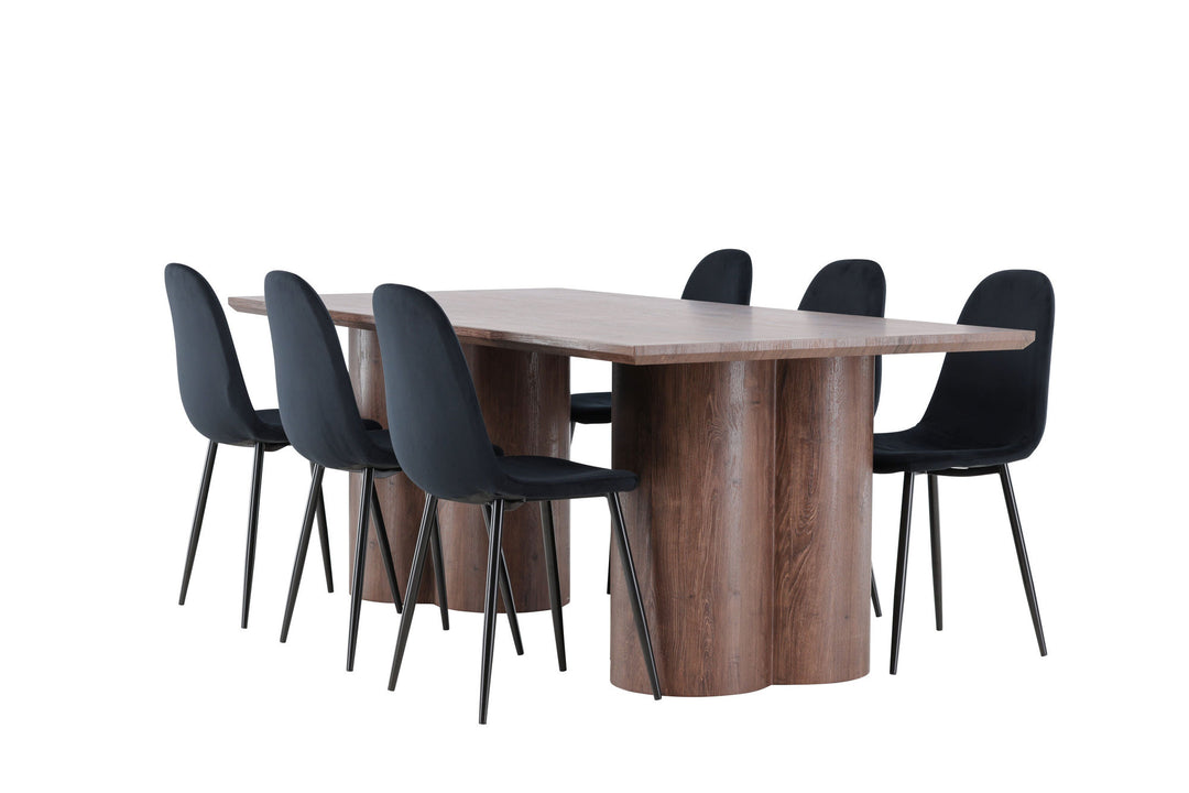 Venture Home Olivia Dining Table with Polar Dining Chair