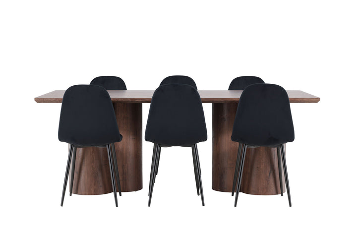 Venture Home Olivia Dining Table with Polar Dining Chair