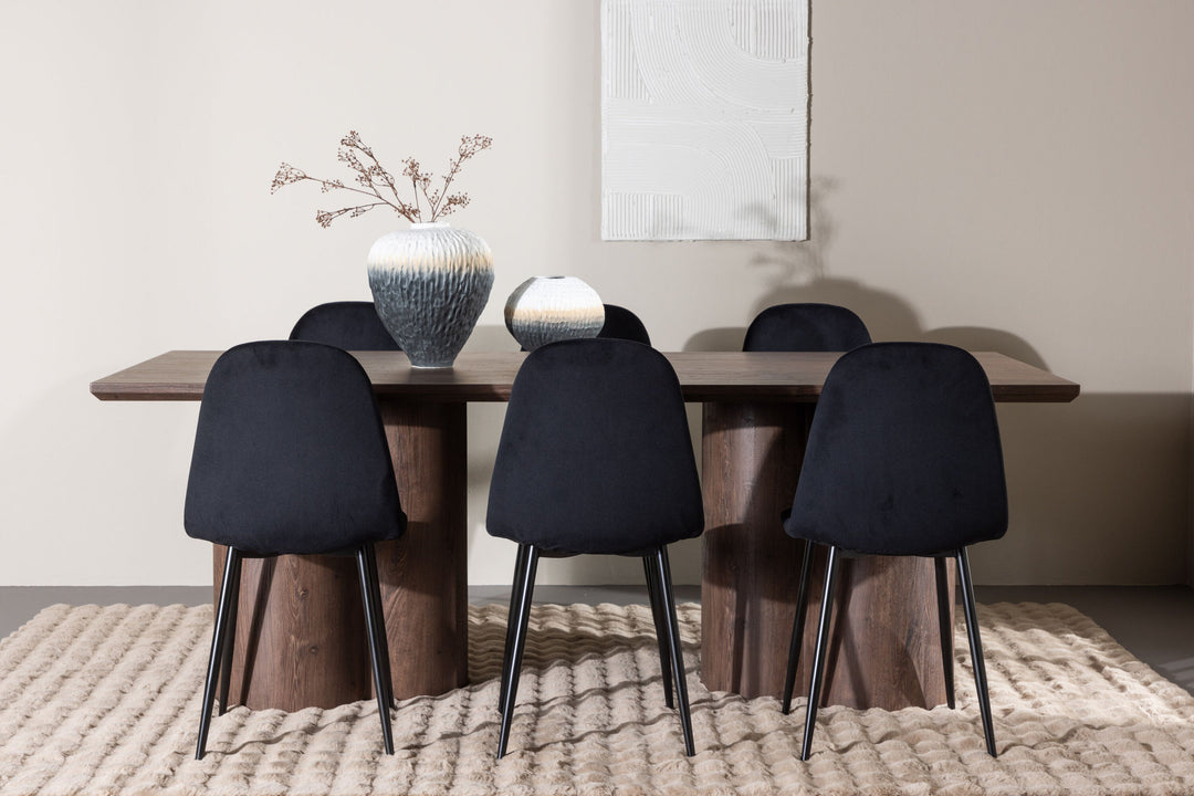 Venture Home Olivia Dining Table with Polar Dining Chair