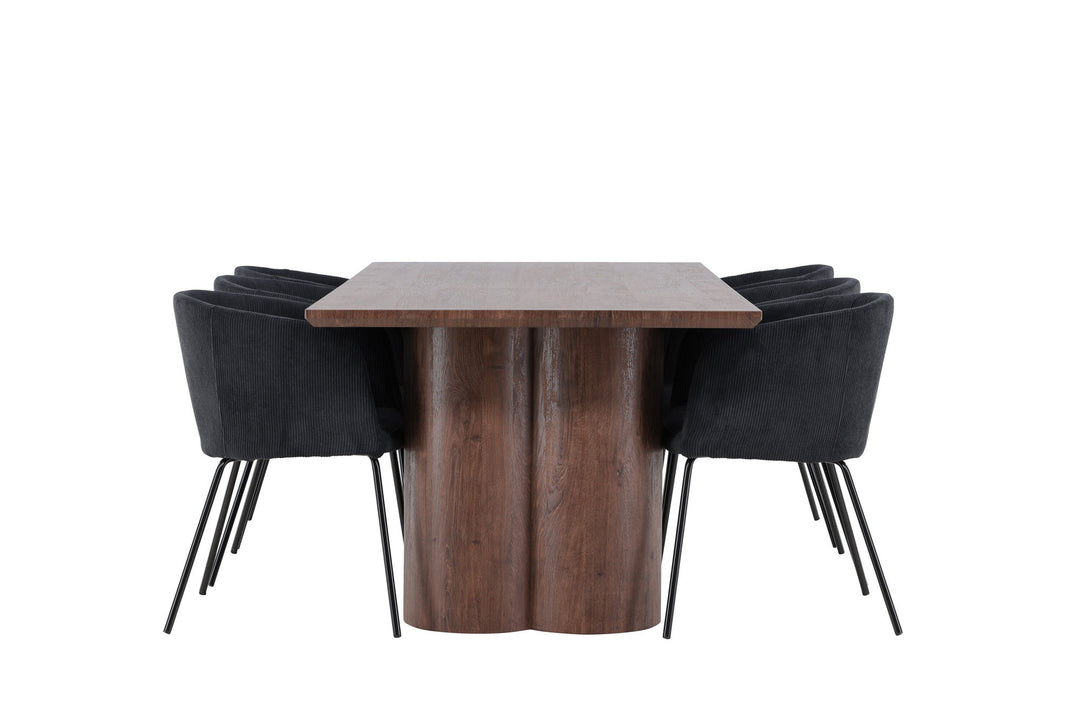 Venture Home Olivia Dining Table with Berit Dining Chair