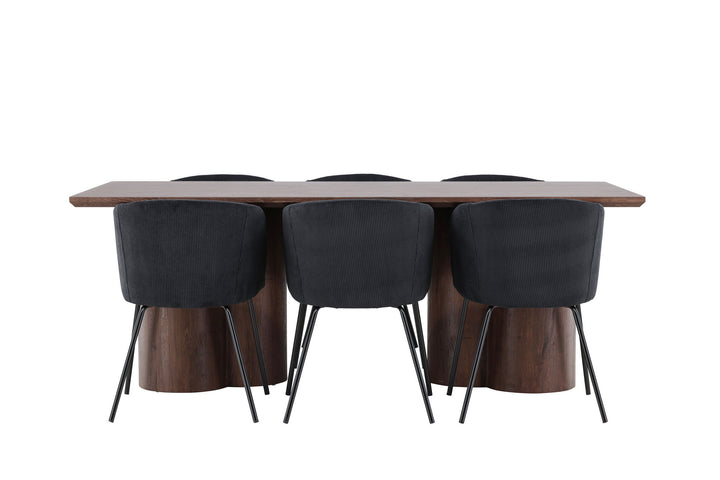 Venture Home Olivia Dining Table with Berit Dining Chair