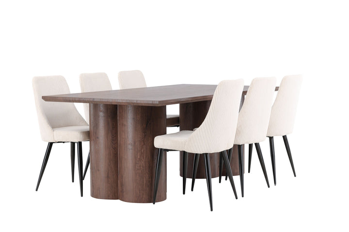 Venture Home Olivia Dining Table with Leone Dining Chair