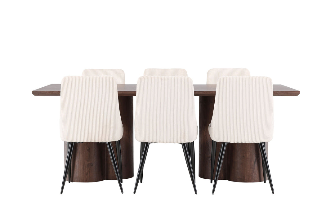 Venture Home Olivia Dining Table with Leone Dining Chair