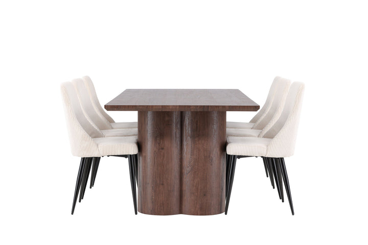 Venture Home Olivia Dining Table with Leone Dining Chair