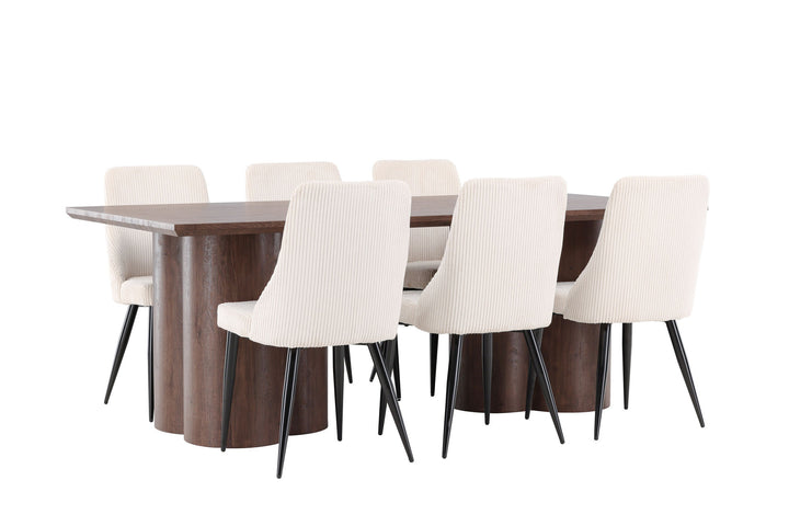 Venture Home Olivia Dining Table with Leone Dining Chair