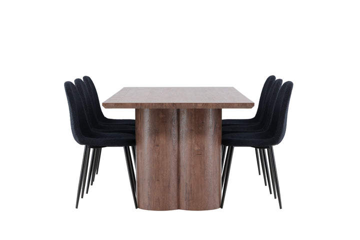 Venture Home Olivia Dining Table with Polar Dining Chair