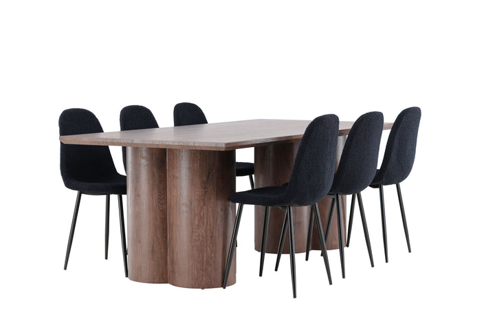 Venture Home Olivia Dining Table with Polar Dining Chair