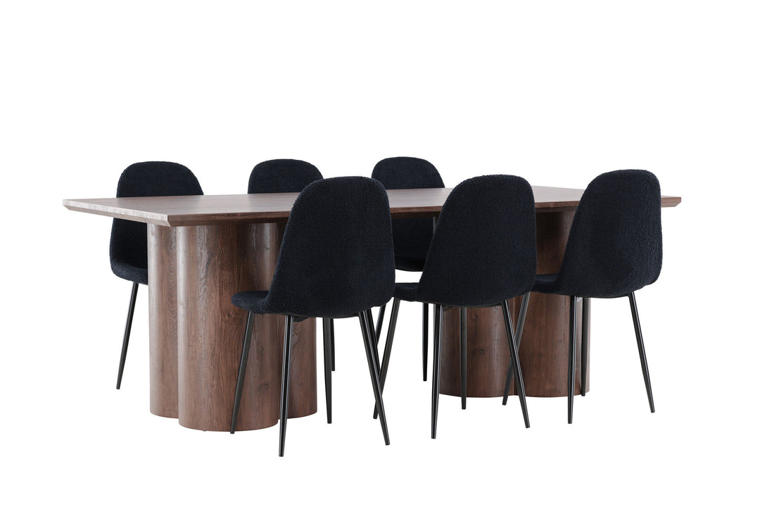 Venture Home Olivia Dining Table with Polar Dining Chair