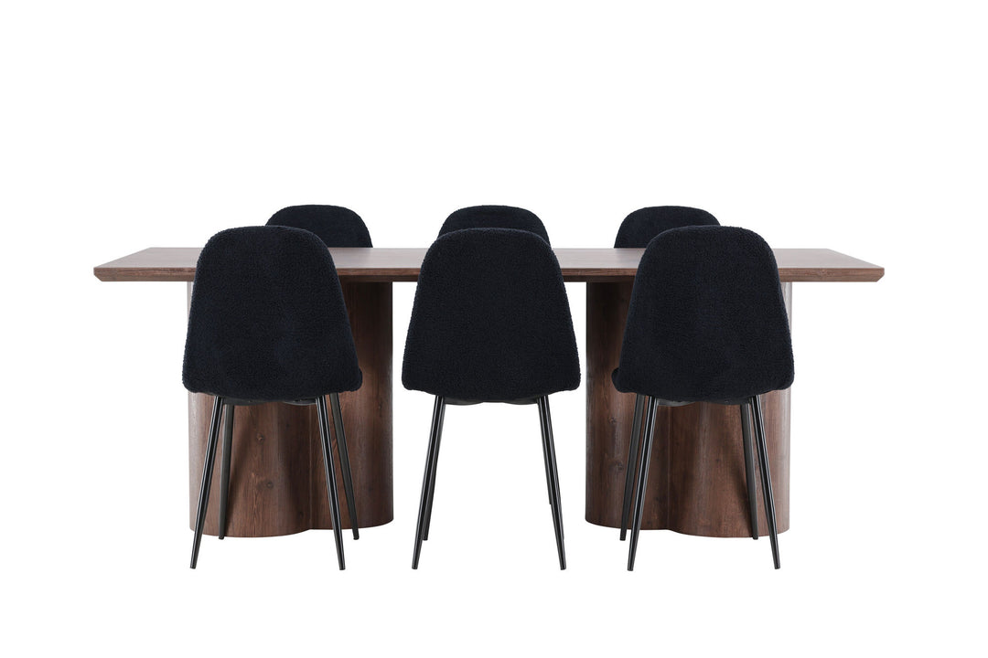 Venture Home Olivia Dining Table with Polar Dining Chair