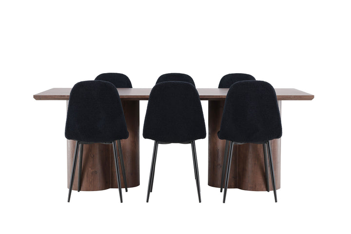 Venture Home Olivia Dining Table with Polar Dining Chair