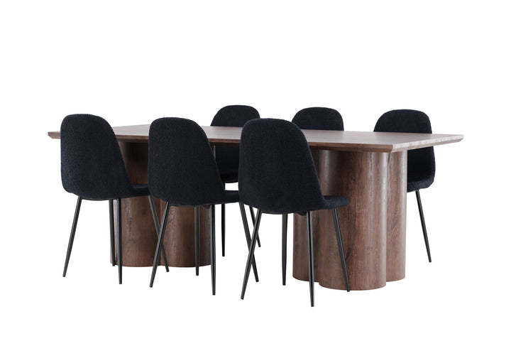 Venture Home Olivia Dining Table with Polar Dining Chair