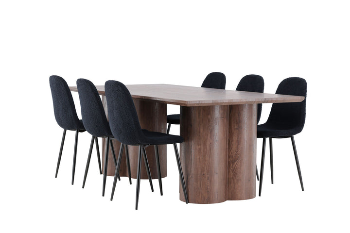 Venture Home Olivia Dining Table with Polar Dining Chair