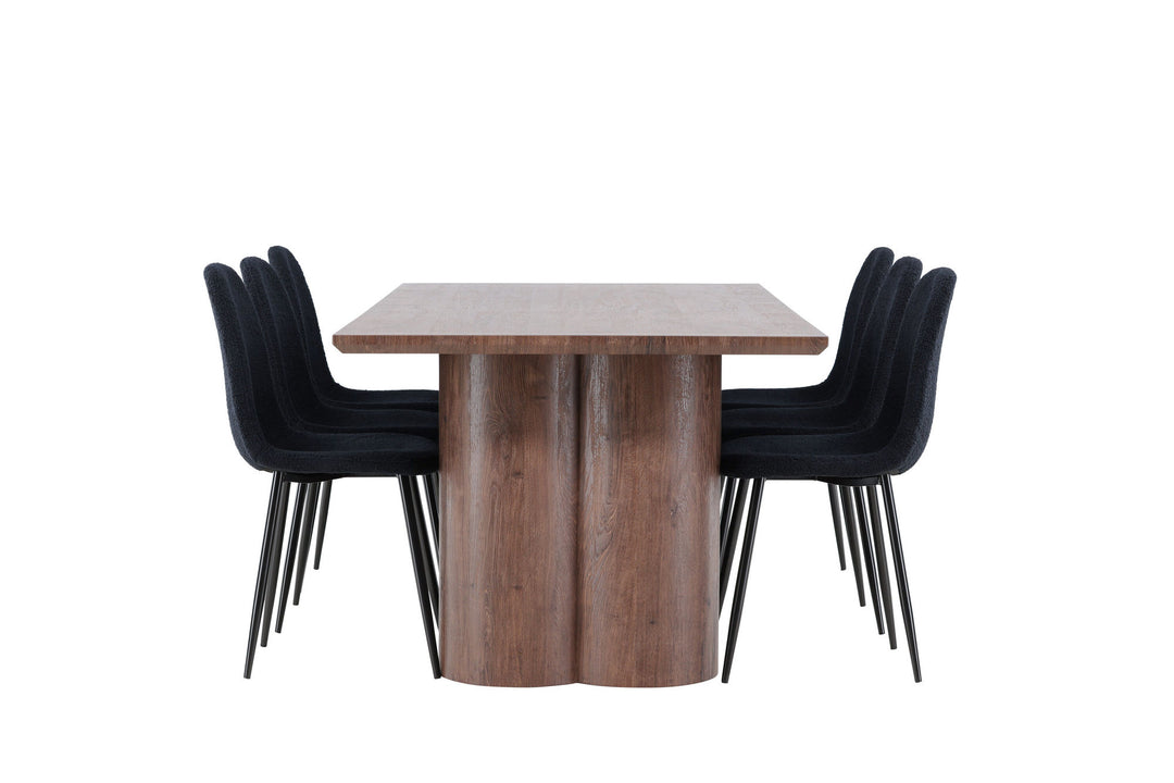 Venture Home Olivia Dining Table with Polar Dining Chair