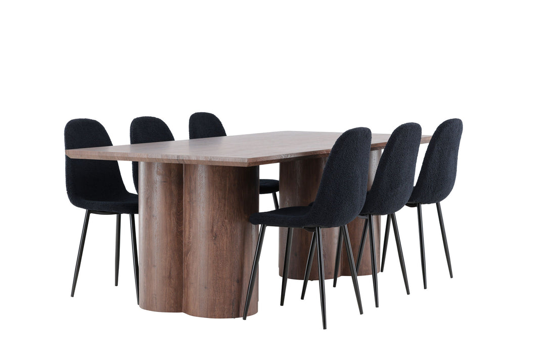 Venture Home Olivia Dining Table with Polar Dining Chair