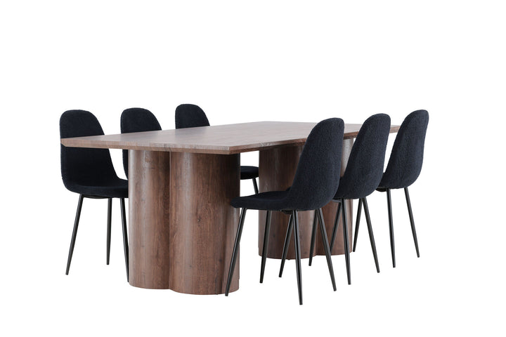Venture Home Olivia Dining Table with Polar Dining Chair
