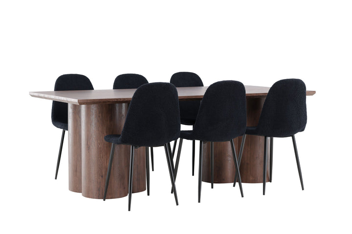 Venture Home Olivia Dining Table with Polar Dining Chair