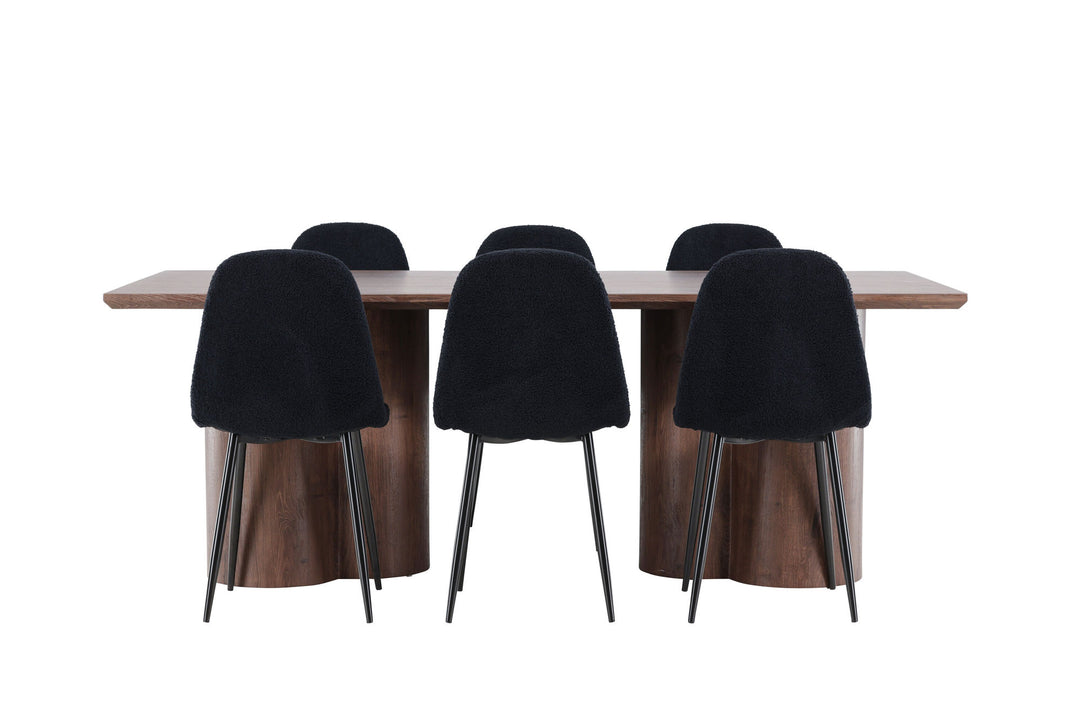 Venture Home Olivia Dining Table with Polar Dining Chair