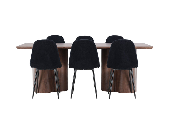 Venture Home Olivia Dining Table with Polar Dining Chair