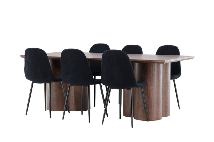 Venture Home Olivia Dining Table with Polar Dining Chair