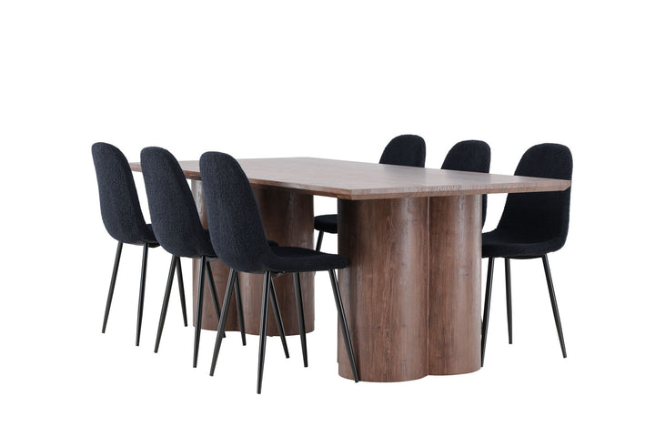 Venture Home Olivia Dining Table with Polar Dining Chair