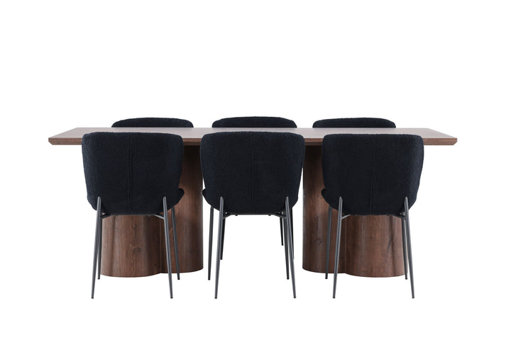 Venture Home Olivia Dining Table with Modesto Dining Chair