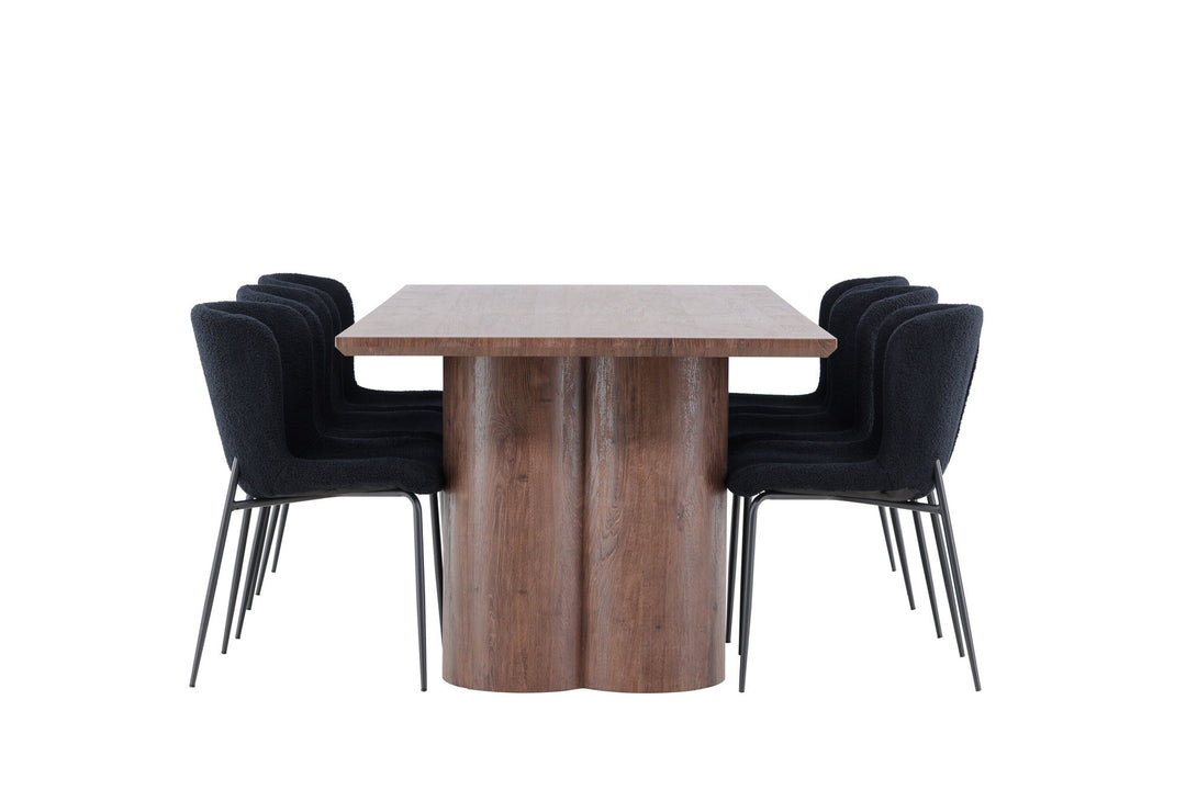 Venture Home Olivia Dining Table with Modesto Dining Chair