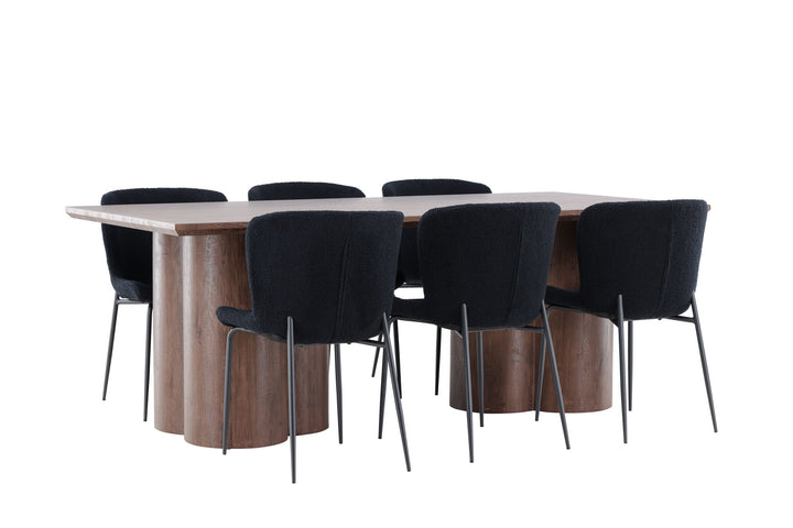 Venture Home Olivia Dining Table with Modesto Dining Chair