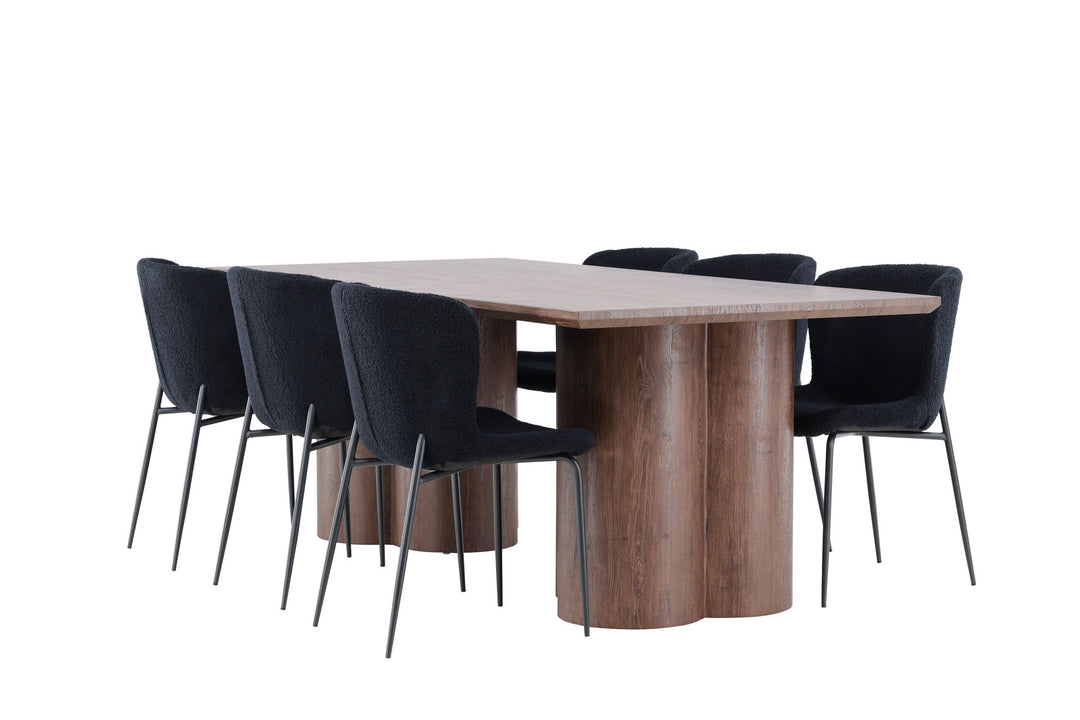 Venture Home Olivia Dining Table with Modesto Dining Chair