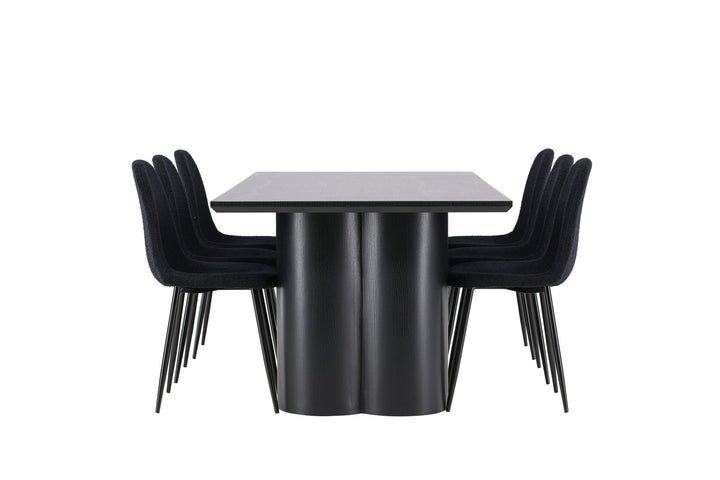 Venture Home Olivia Dining Table with Polar Dining Chair