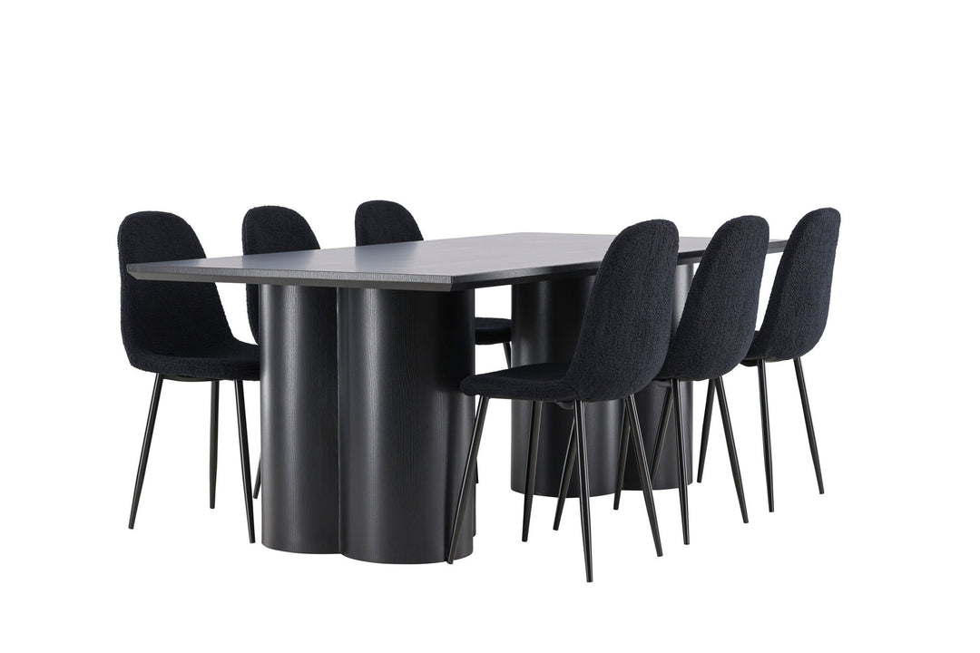 Venture Home Olivia Dining Table with Polar Dining Chair