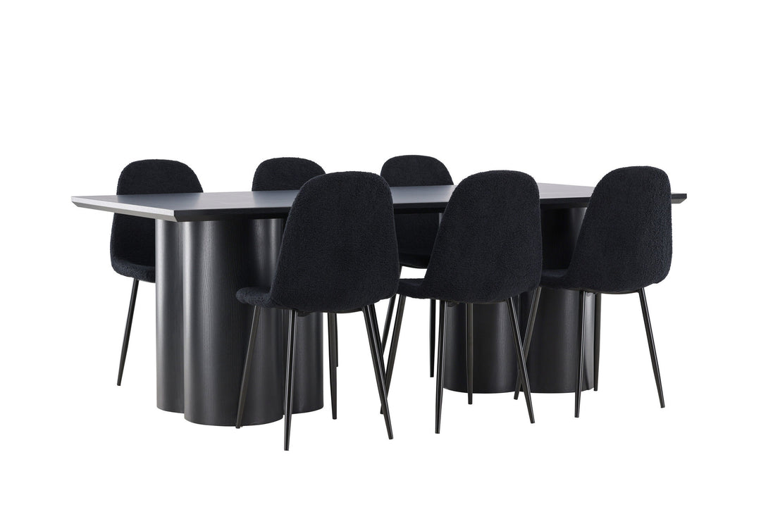 Venture Home Olivia Dining Table with Polar Dining Chair