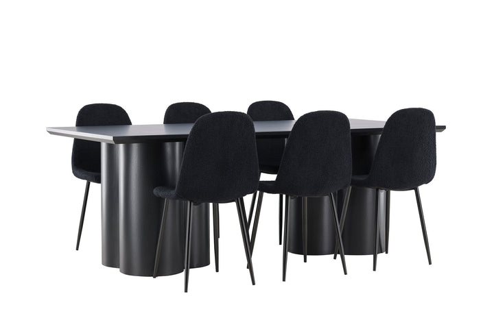 Venture Home Olivia Dining Table with Polar Dining Chair