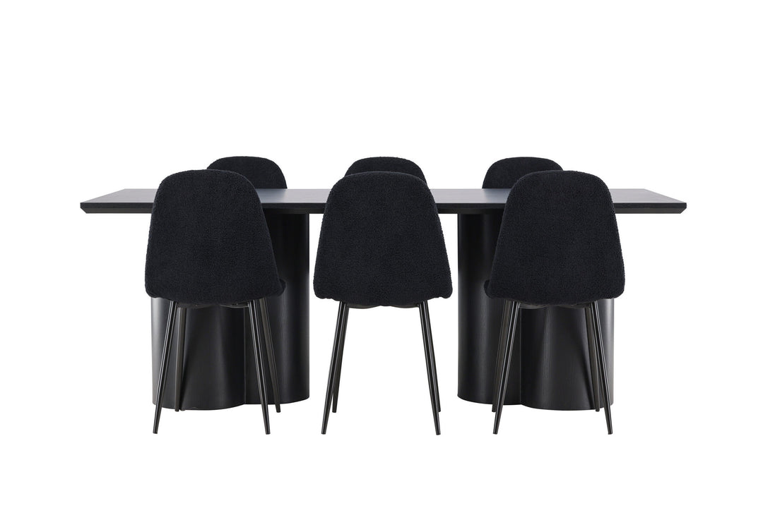Venture Home Olivia Dining Table with Polar Dining Chair