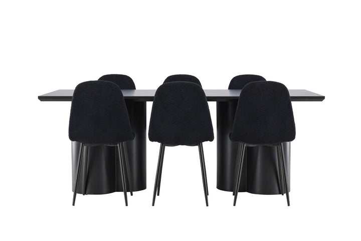 Venture Home Olivia Dining Table with Polar Dining Chair